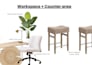 create modern interior design moodboard for your living room